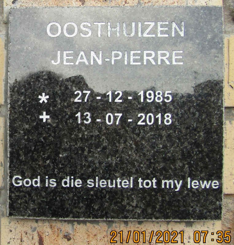OOSTHUIZEN Jean Pierre 1985-2018
