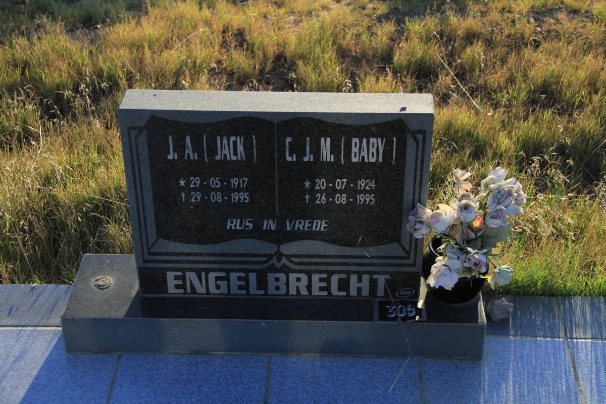 ENGELBRECHT J.A. 1917-1995 &amp; C.J.M. 1924-1995