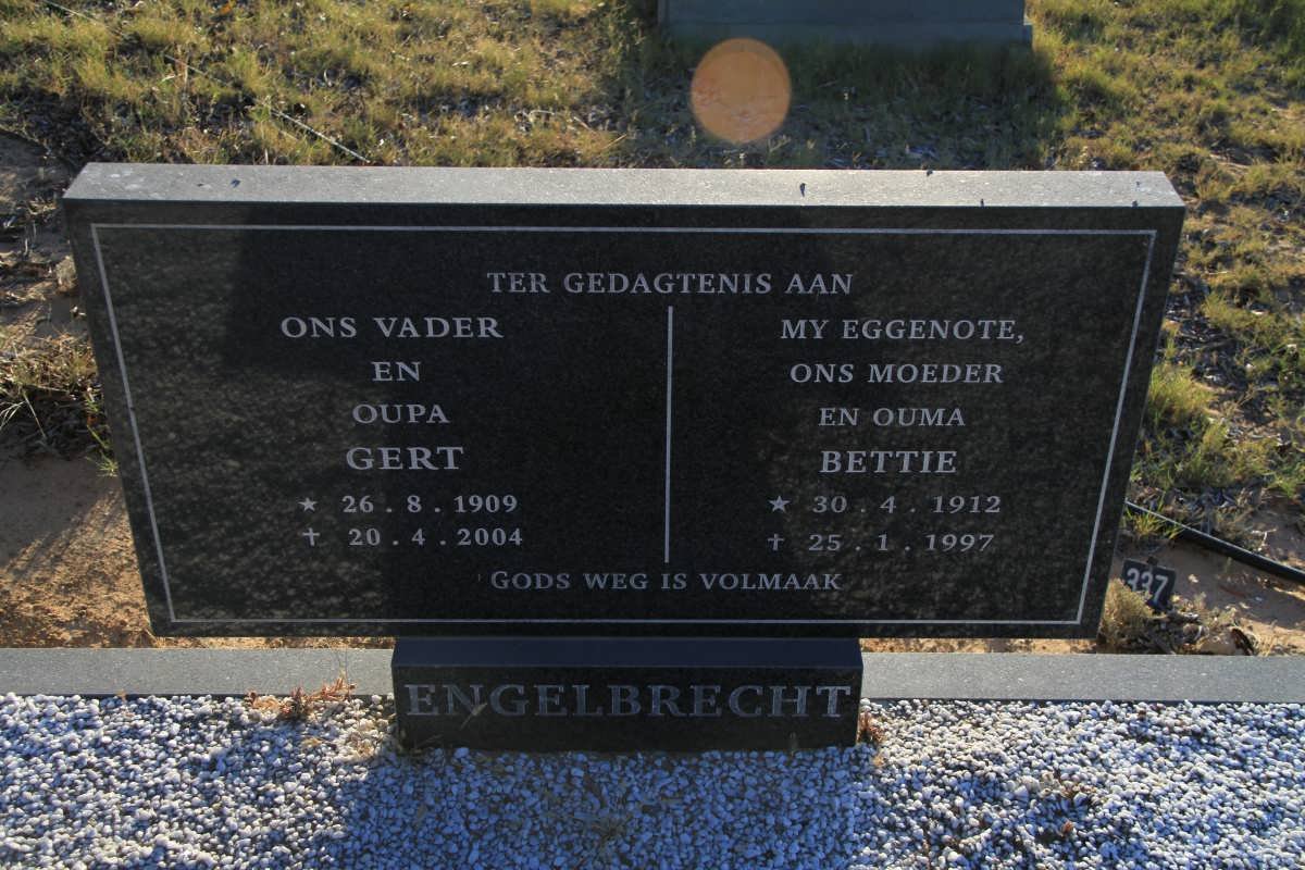 ENGELBRECHT Gert 1909-2004 &amp; Bettie 1912-1997