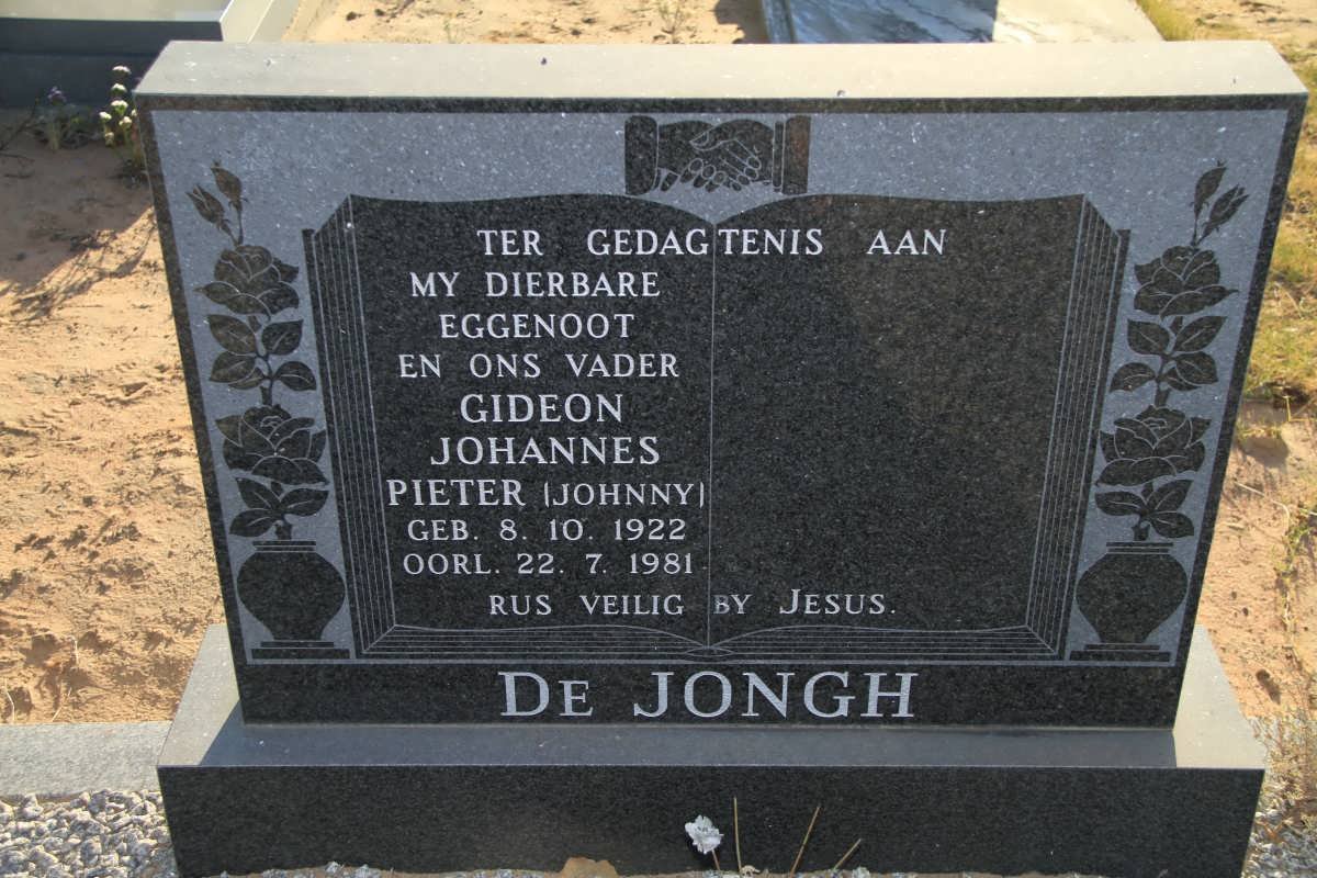 JONGH Gideon Johannes Pieter, de 1922-1981