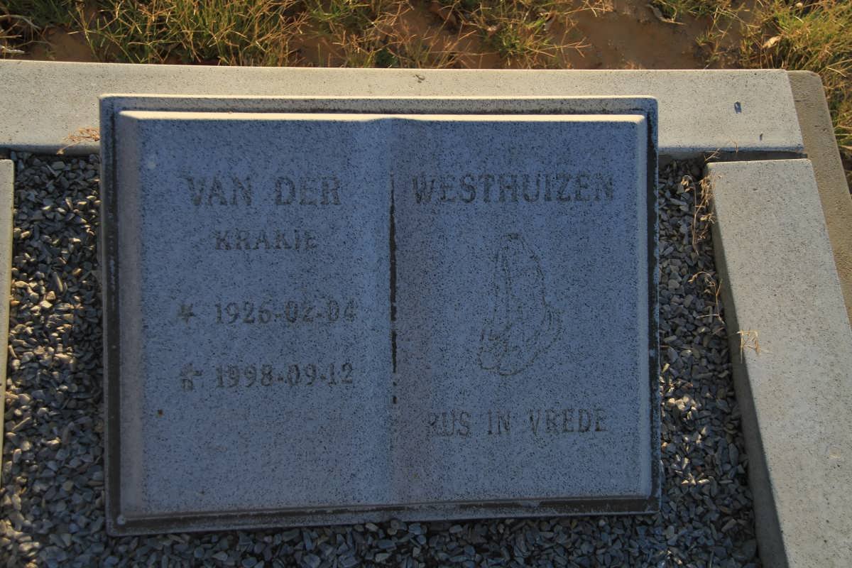 WESTHUIZEN Krakie, van der 1926-1998