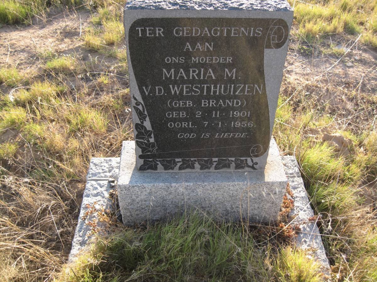 WESTHUIZEN Maria M., v.d. nee BRAND 1901-1956