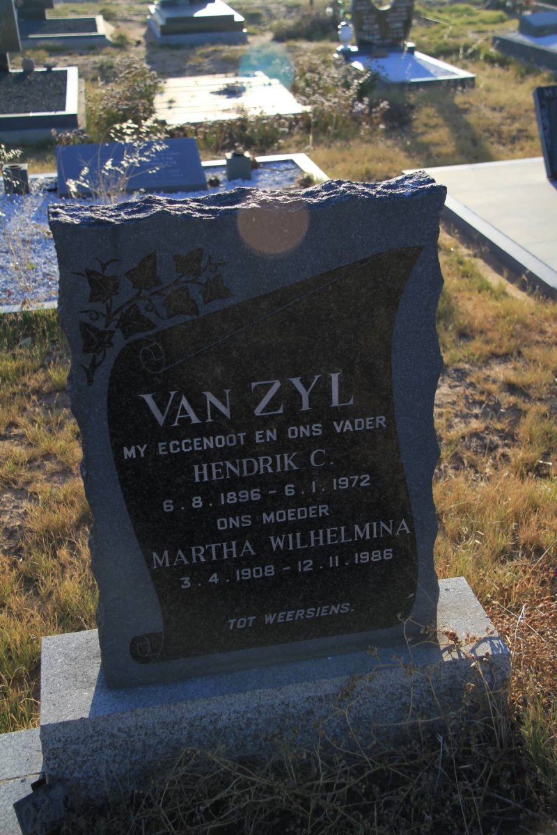 ZYL Hendrik C., van 1896-1972 &amp; Martha Wilhelmina 1908-1986