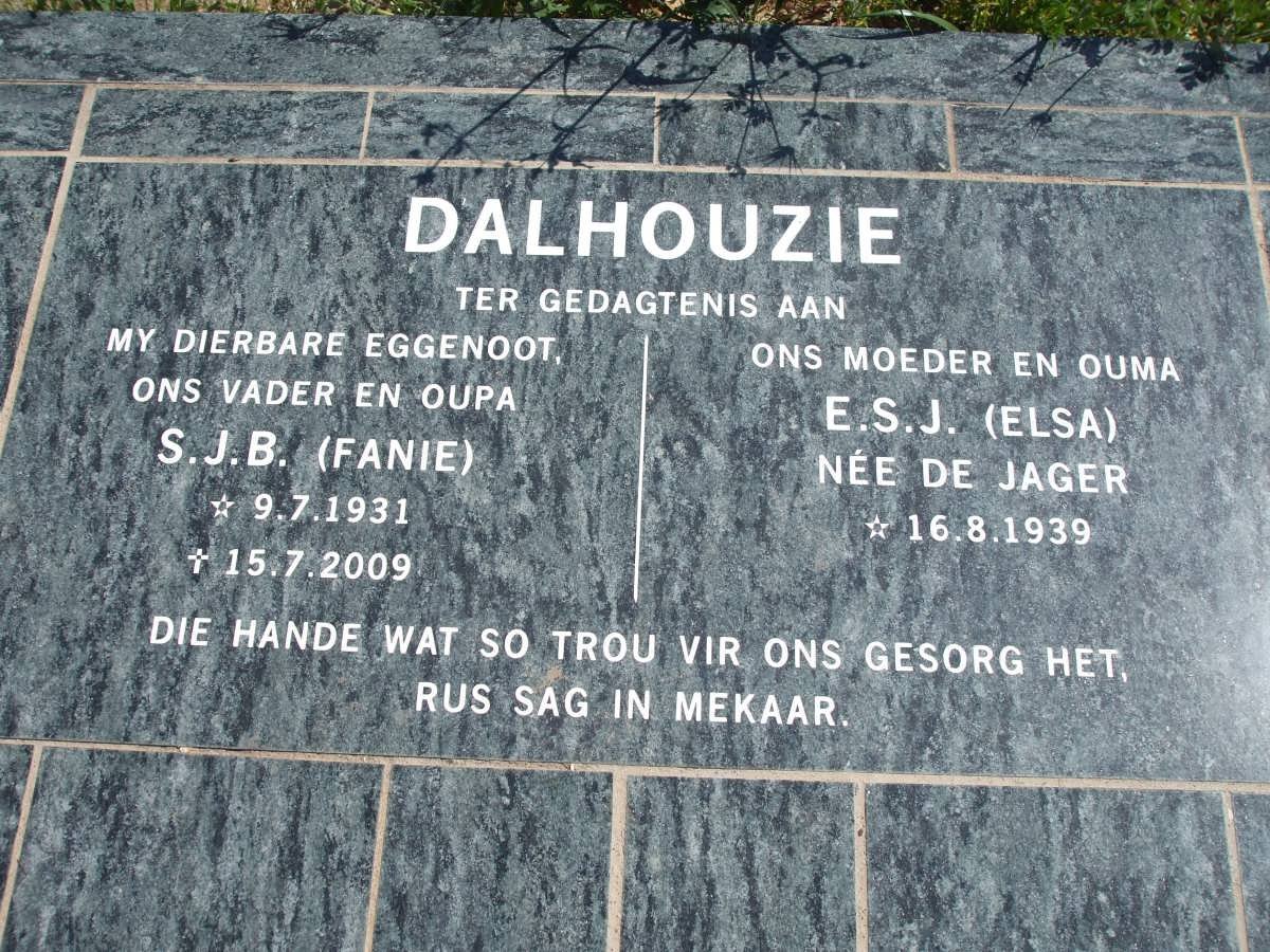 DALHOUZIE S.J.B. 1931-2009 :: DE JAGER E.S.J.1939-
