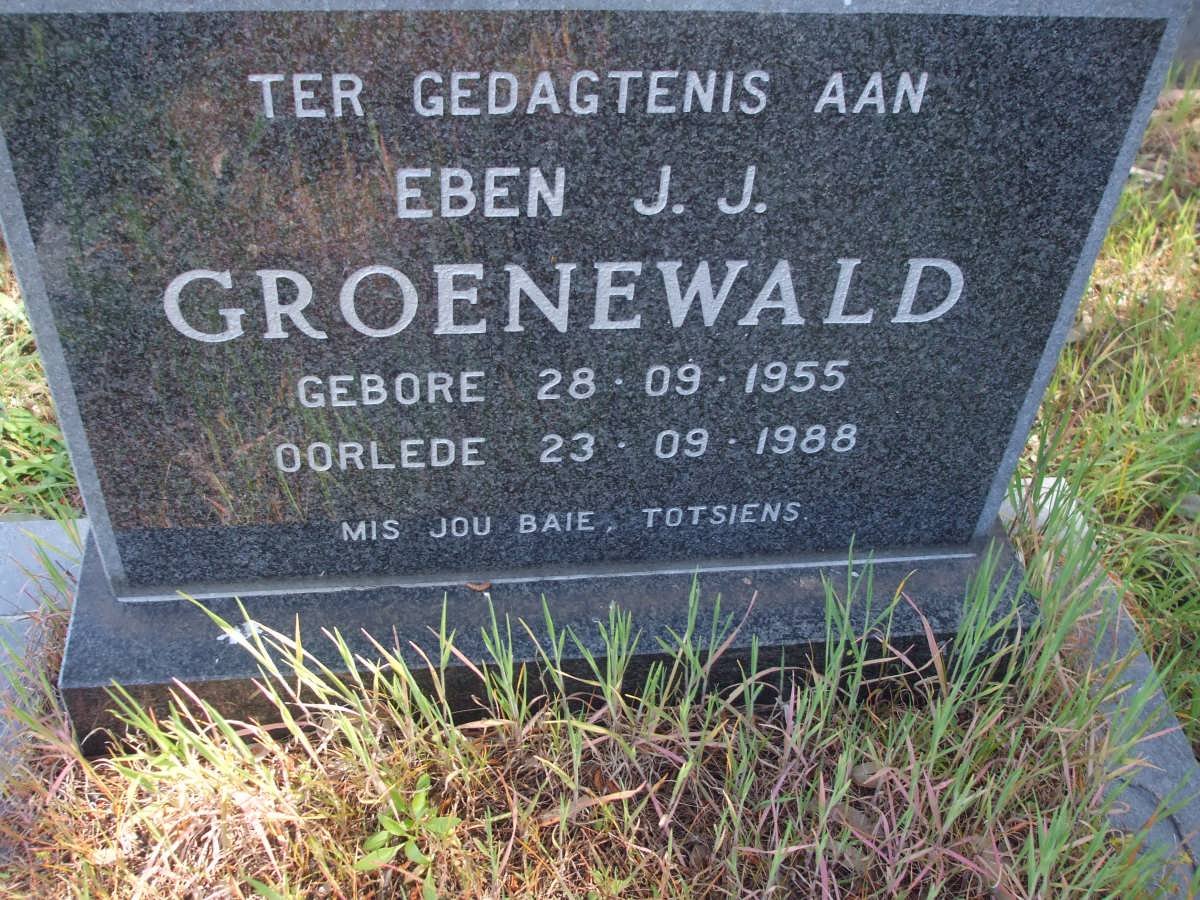 GROENEWALD Eben J.J. 1955-1988