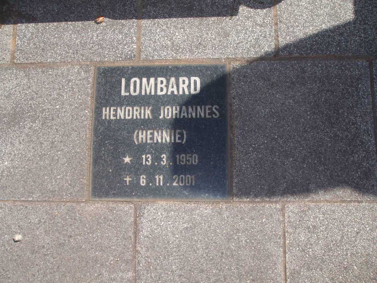 LOMBARD Hendrik Johannes 1950-2001