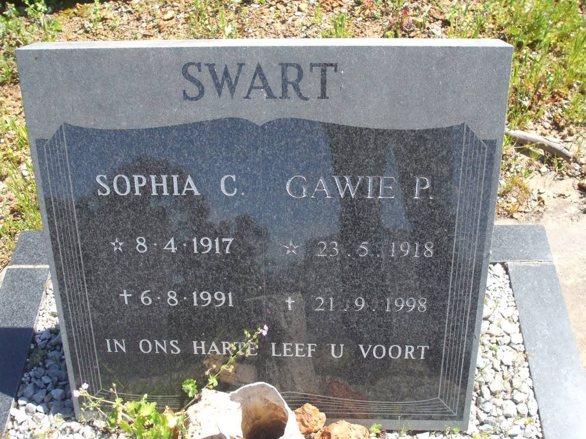 SWART Gawie P. 1918-1998 &amp; Sophia C. 1917-1991