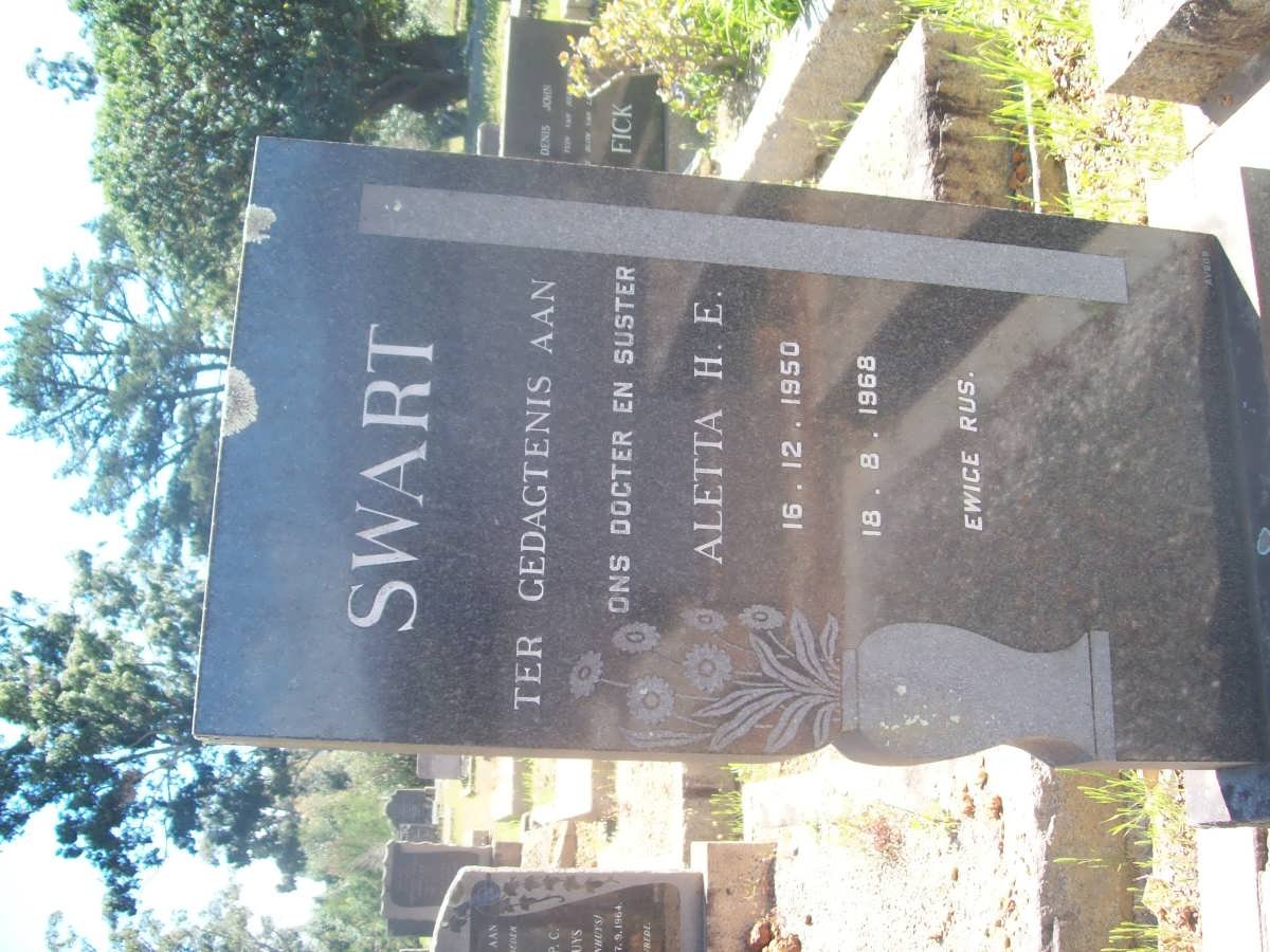 SWART Aletta H.E. 1950-1968