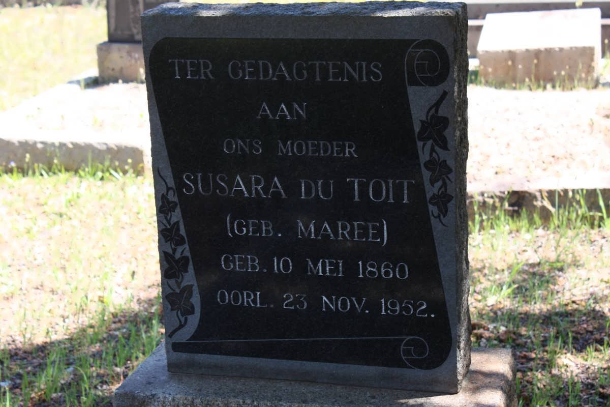 TOIT Susara, du nee MAREE 1860-1952