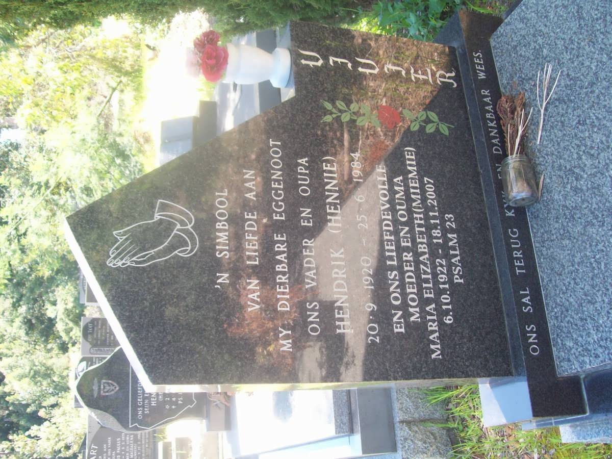 VIVIER Hendrik 1920-1984 &amp; Maria Elizabeth 1922-2007