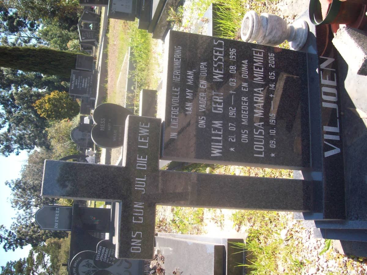 VILJOEN Willem Gert Wessels 1912-1996 &amp; Louisa Maria 1915-2006