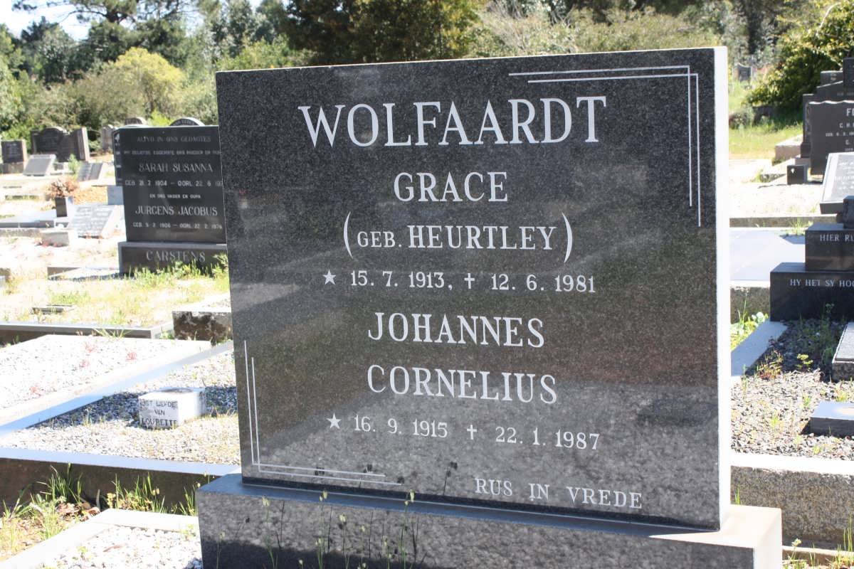 WOLFAARDT Johannes Cornelius 1915-1987 &amp; Grace HEURTLEY 1913-1981