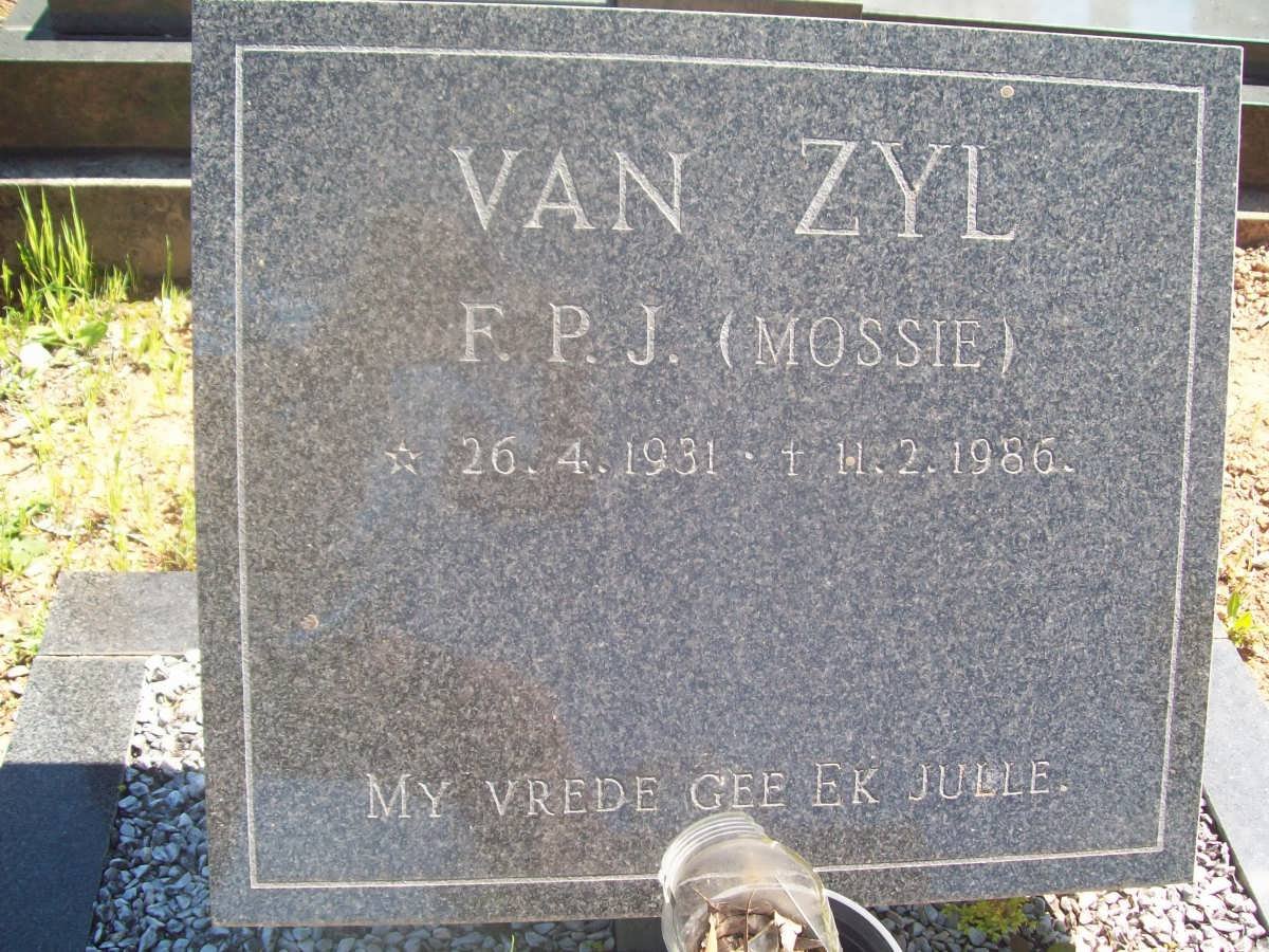 ZYL F.P.J., van 1931-1986