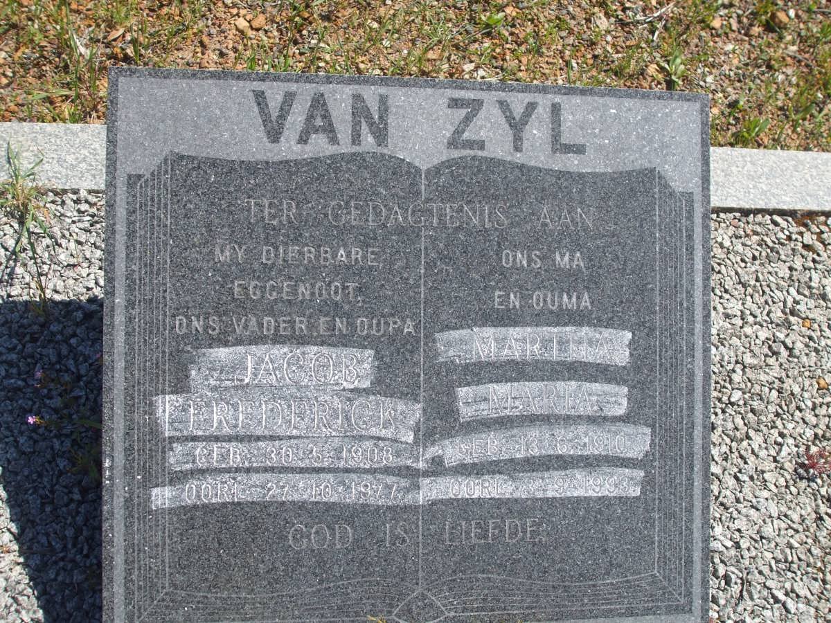 ZYL Jacob Frederick, van 1908-1977 &amp; Martha Maria 1910-1993