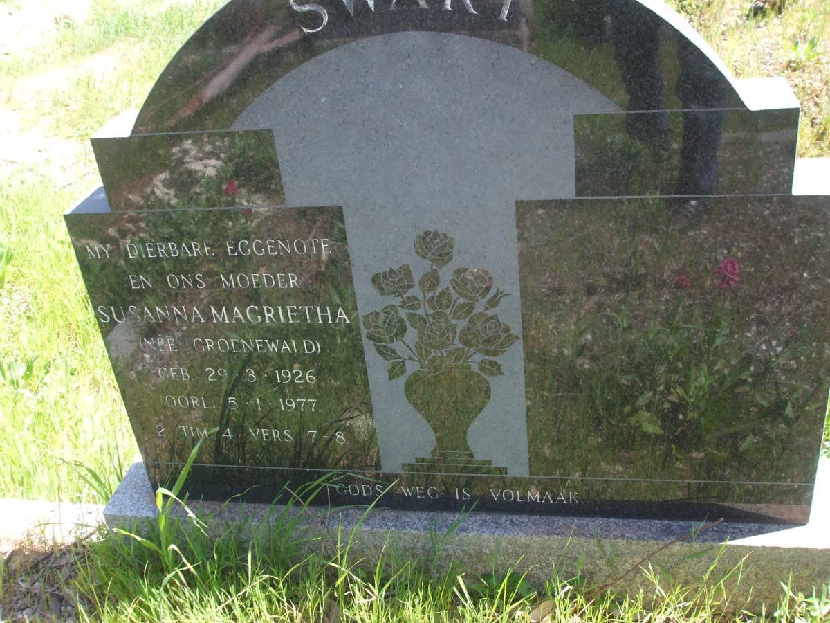 ?S?  Susanna Margrietha nee GROENEWALD 1926-1977