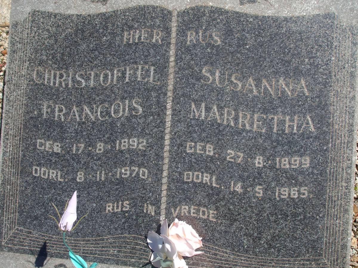 ? Christoffel Francois 1892-1970 :: Susanna Marretha 1899-1965