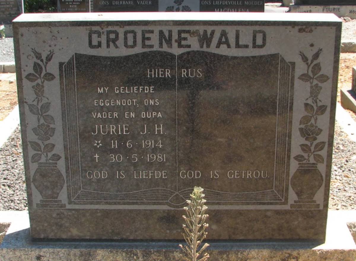GROENEWALD Jurie J.H. 1914-1981