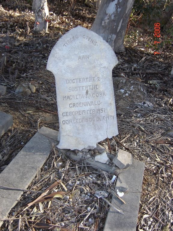 GROENEWALD Magreta Jacoba 1931-1931