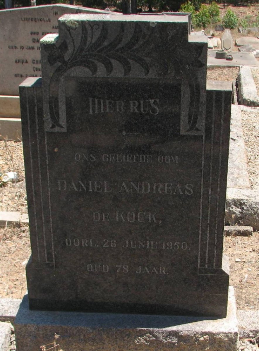 KOCK Daniel Andreas, de -1950
