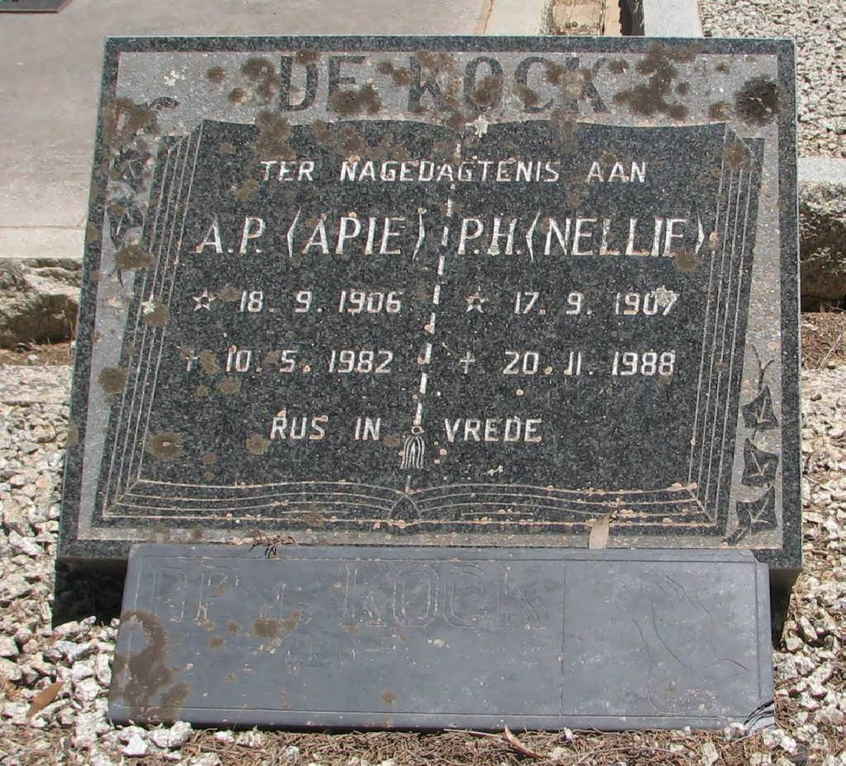 KOCK A.P., de 1906-1982 &amp; P.H. 1907-1988