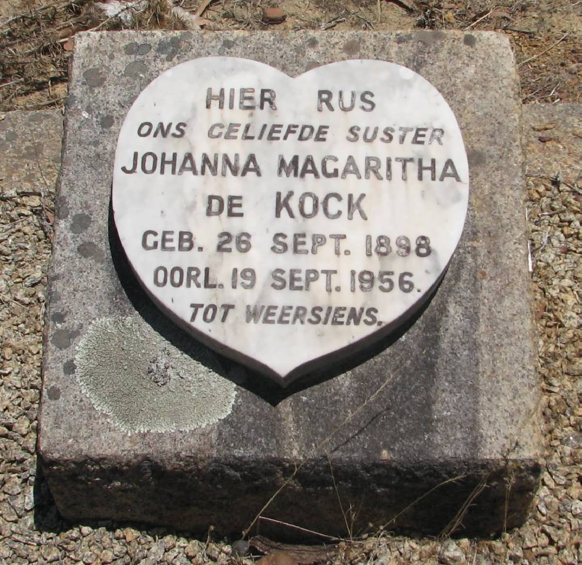 KOCK Johanna Magaritha, de 1898-1956