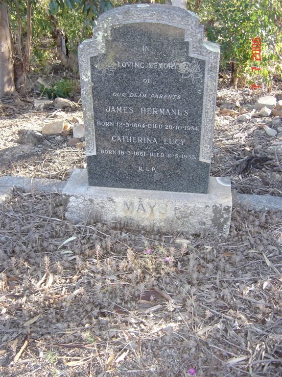 MAYS James Hermanus 1864-1954 &amp; Catherina Lucy 1861-1933