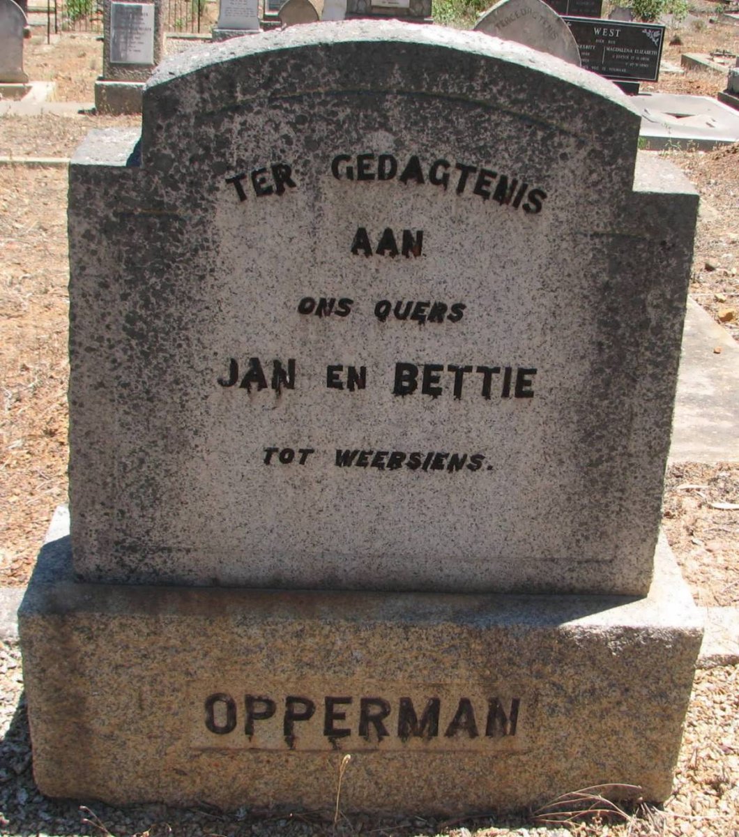 OPPERMAN Jan &amp; Bettie