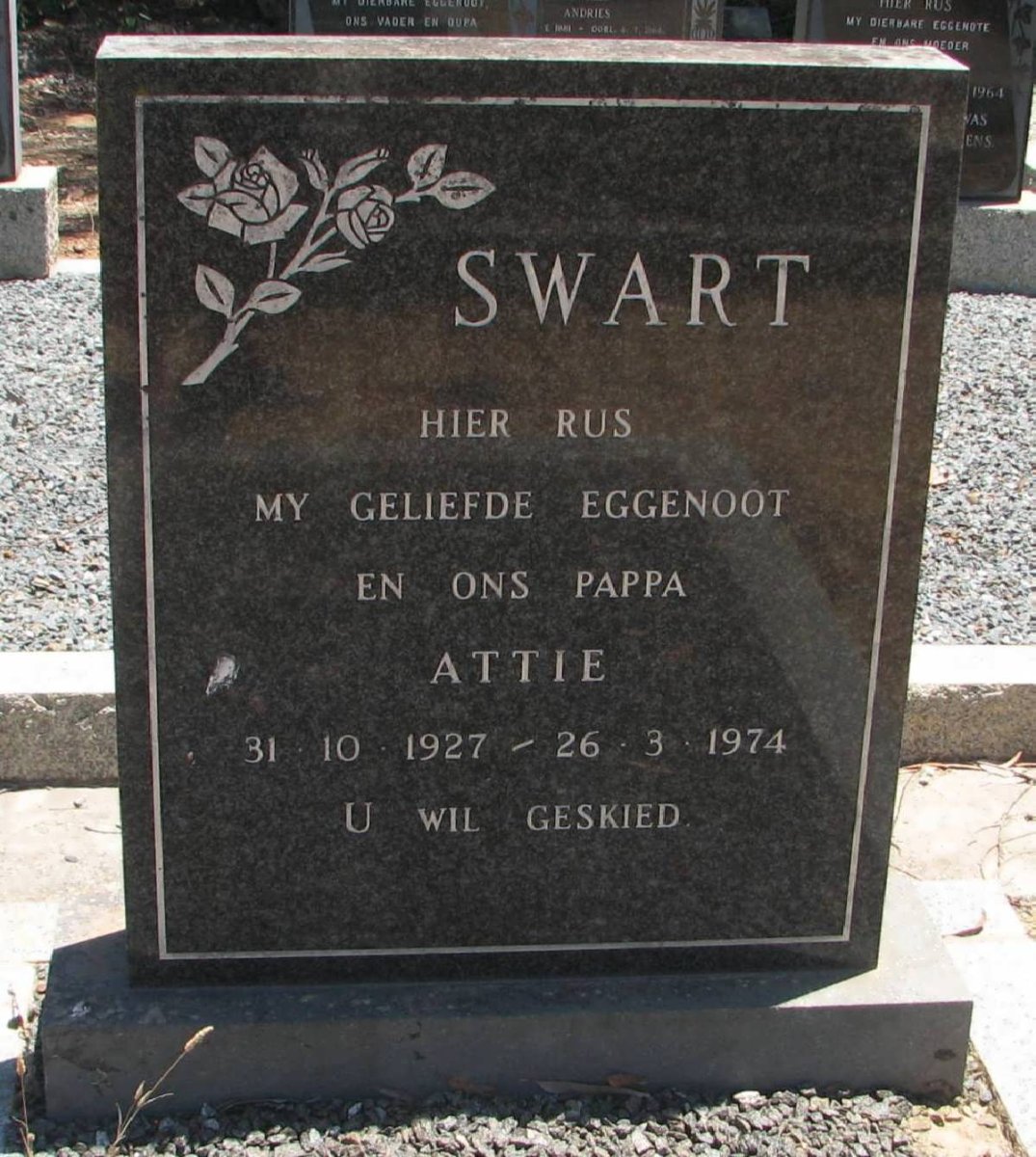 SWART Attie 1927-1974