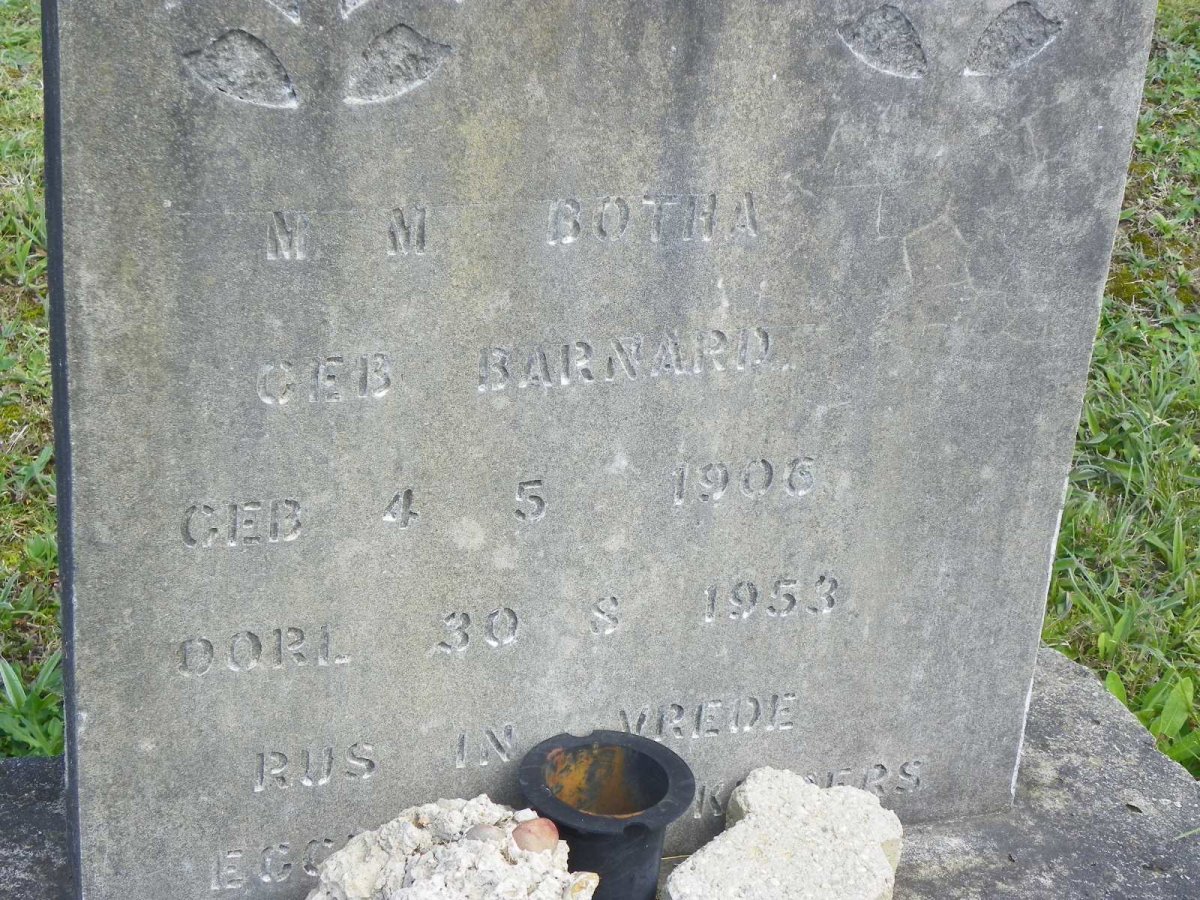 BOTHA M.M. nee BARNARD 1906-1953