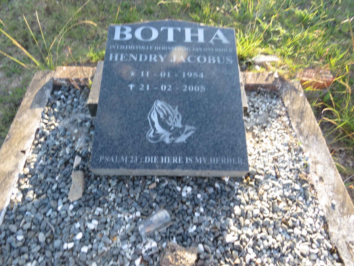 BOTHA Hendry Jacobus 1954-2005