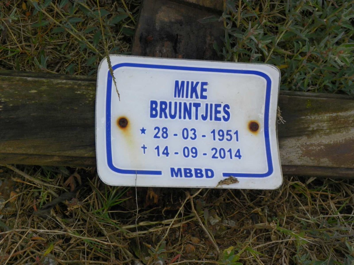 BRUINTJIES Mike 1951-2014