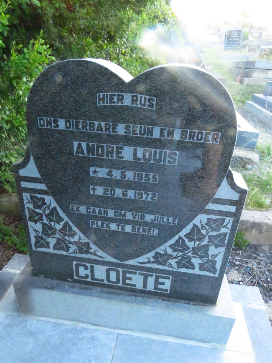 CLOETE Andre Louis 1955-1972