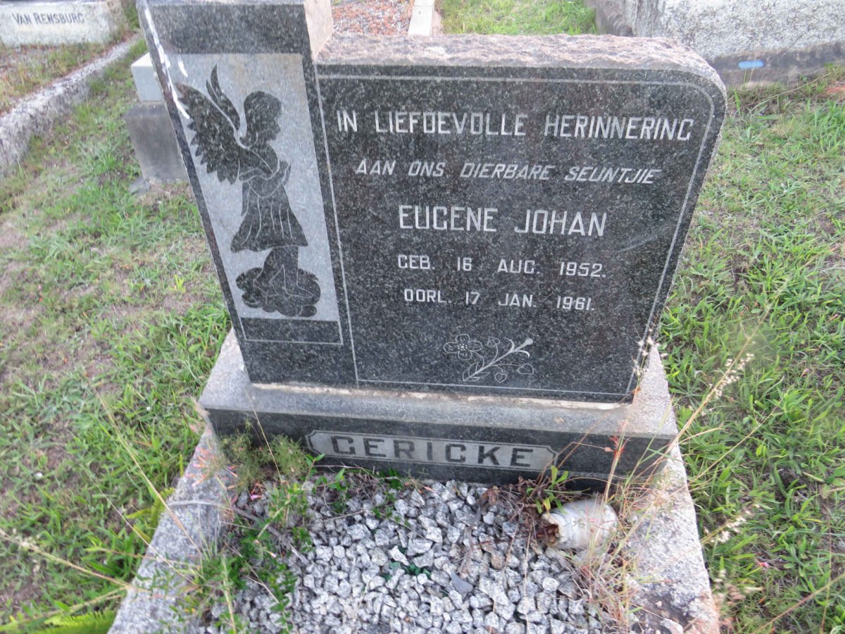 GERICKE Eugene Johan 1952-1961