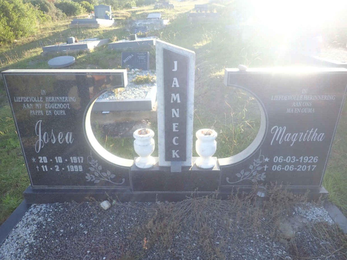 JAMNECK Josea 1917-1999 &amp; Magritha 1926-2017