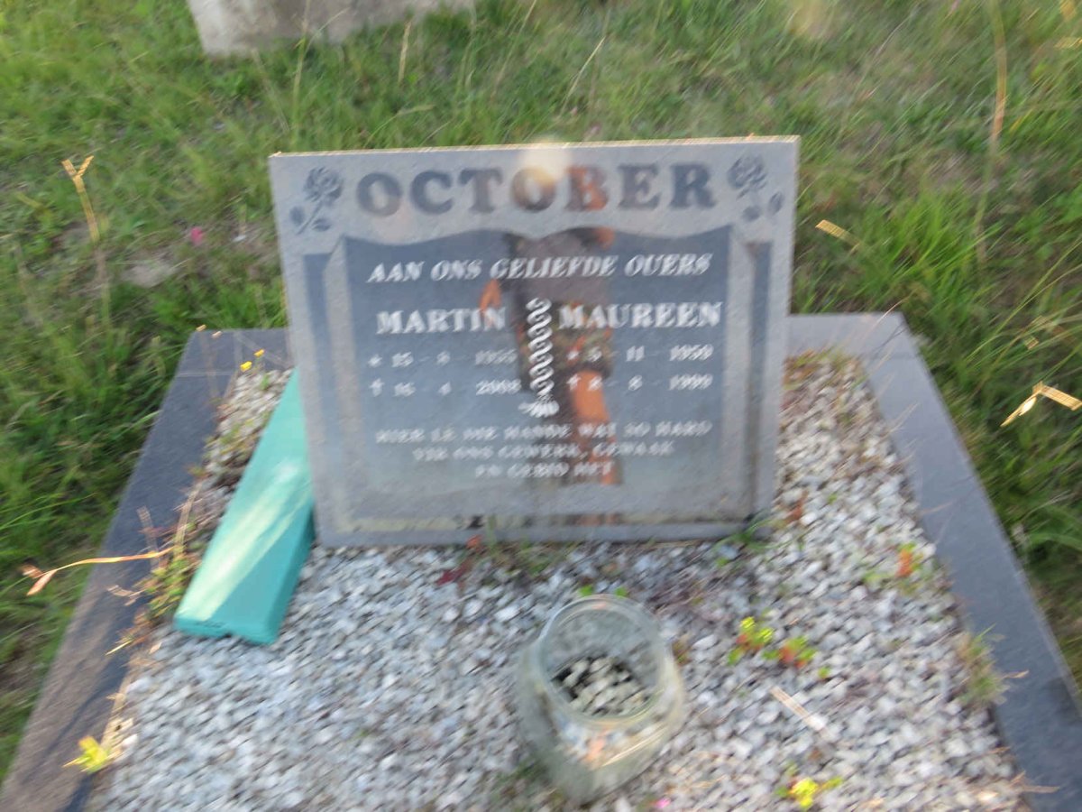 OCTOBER Martin 19??-2008 &amp; Maureen 1959-1999