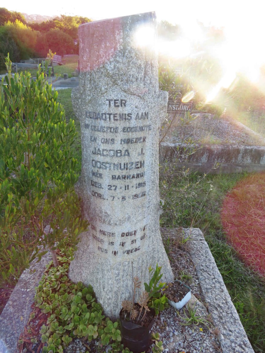 OOSTHUIZEN Jacoba L. nee BARNARD 1915-1956