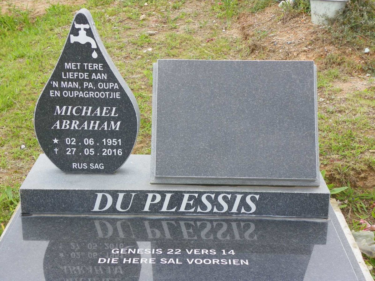PLESSIS Michael Abraham, du 1951-2016
