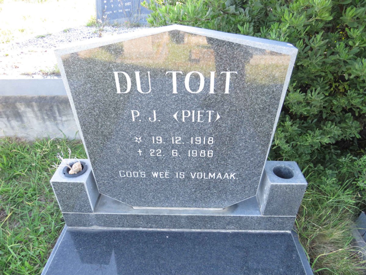 TOIT P.J., du 1918-1986