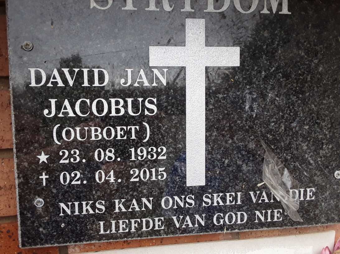 STRYDOM David Jan Jacobus 1932-2015