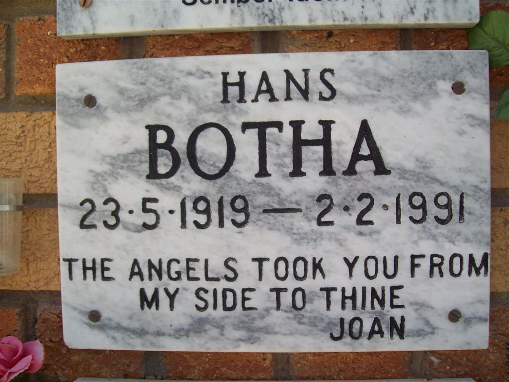 BOTHA Hans 1919-1991