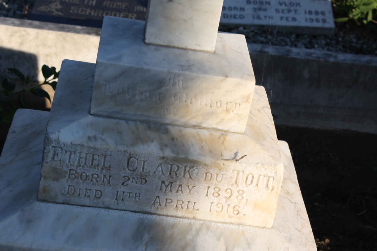 TOIT Ethel Clark, du 1898-1916