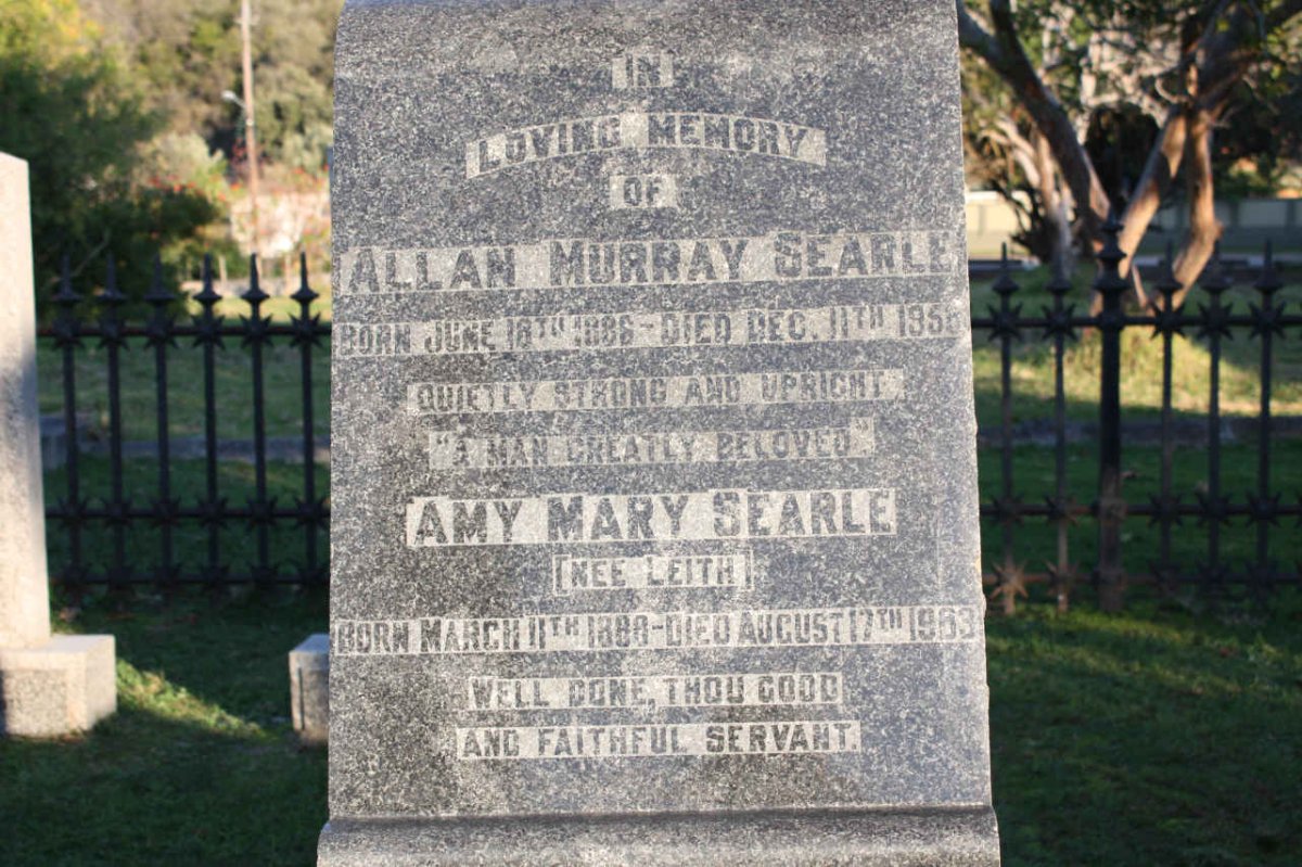 SEARLE Allan Murray 1886-1958 &amp; Amy Mary LEITH 1888-1963