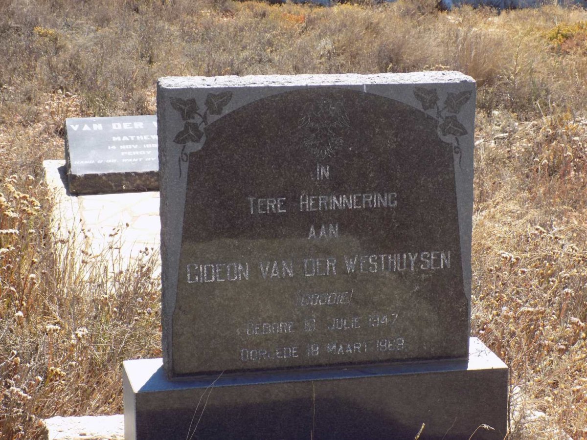 WESTHUYSEN Gideon, van der 1947-1968
