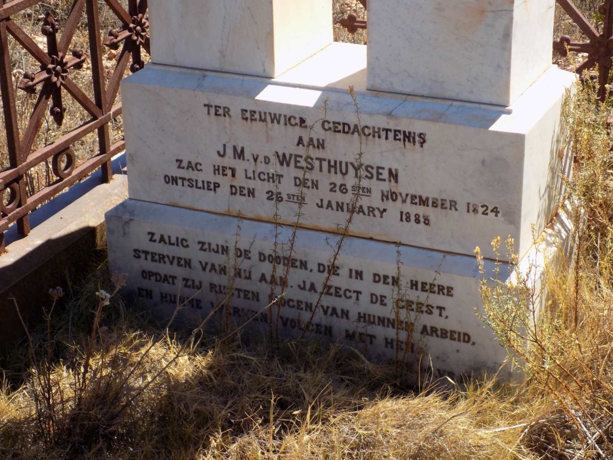 WESTHUYSEN J.M., van der 1824-1883