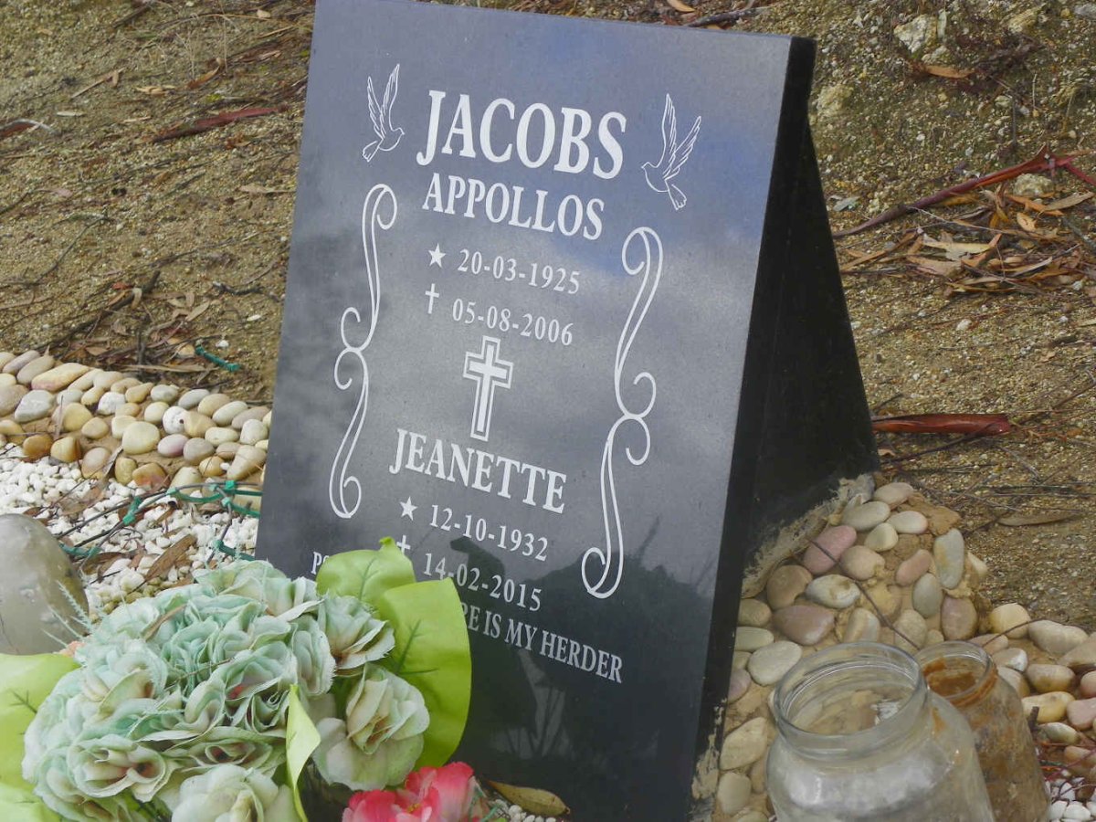 JACOBS Appollos 1925-2006 &amp; Jeanette 1932-2015