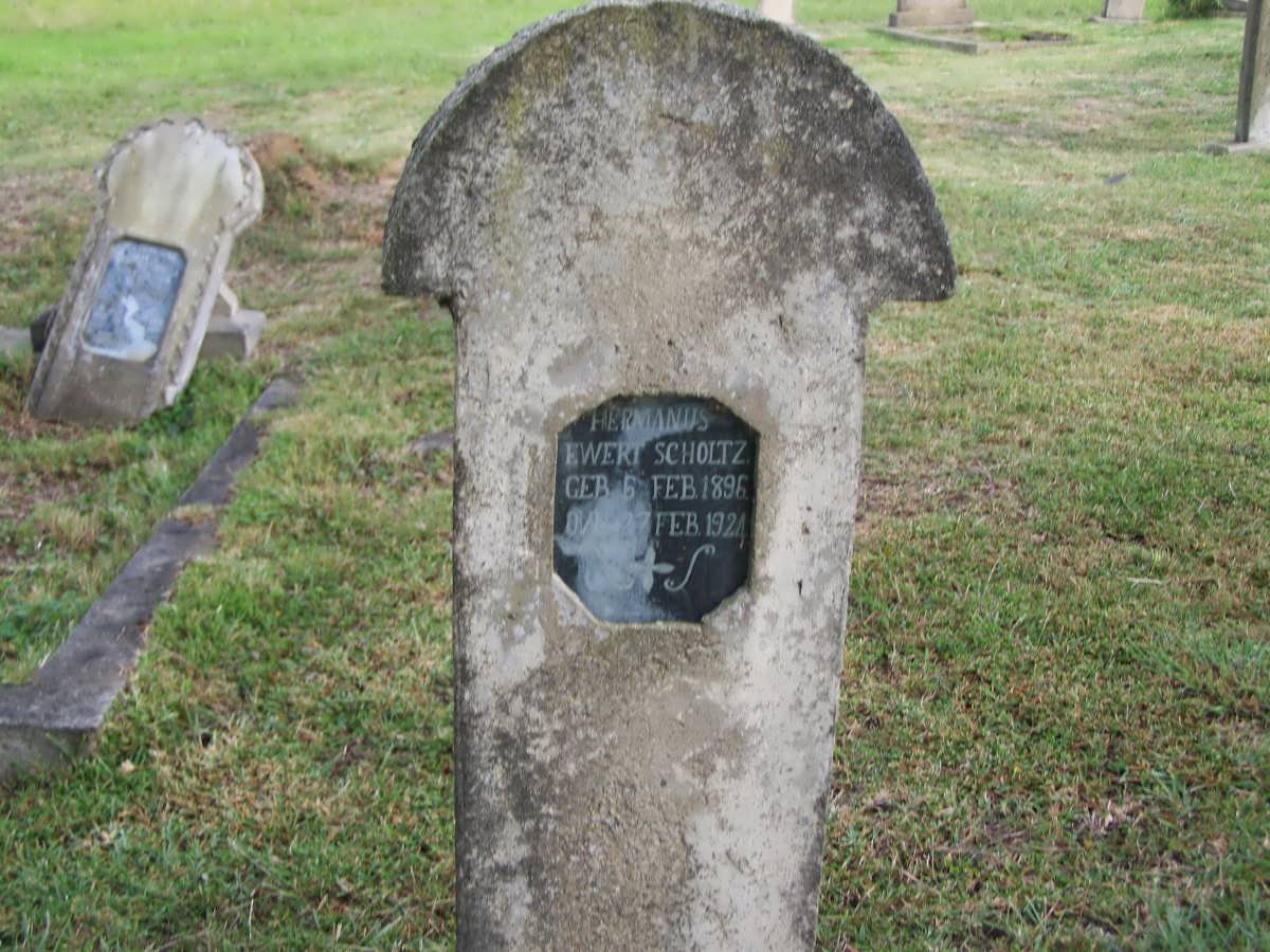 SCHOLTZ Hermanus Ewert 1896-1924