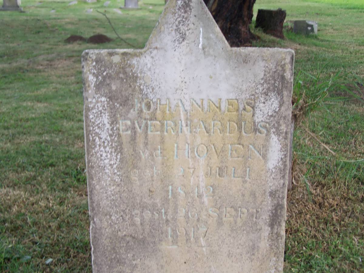 HOVEN Johannes Everhardus, v.d. 1842-1917