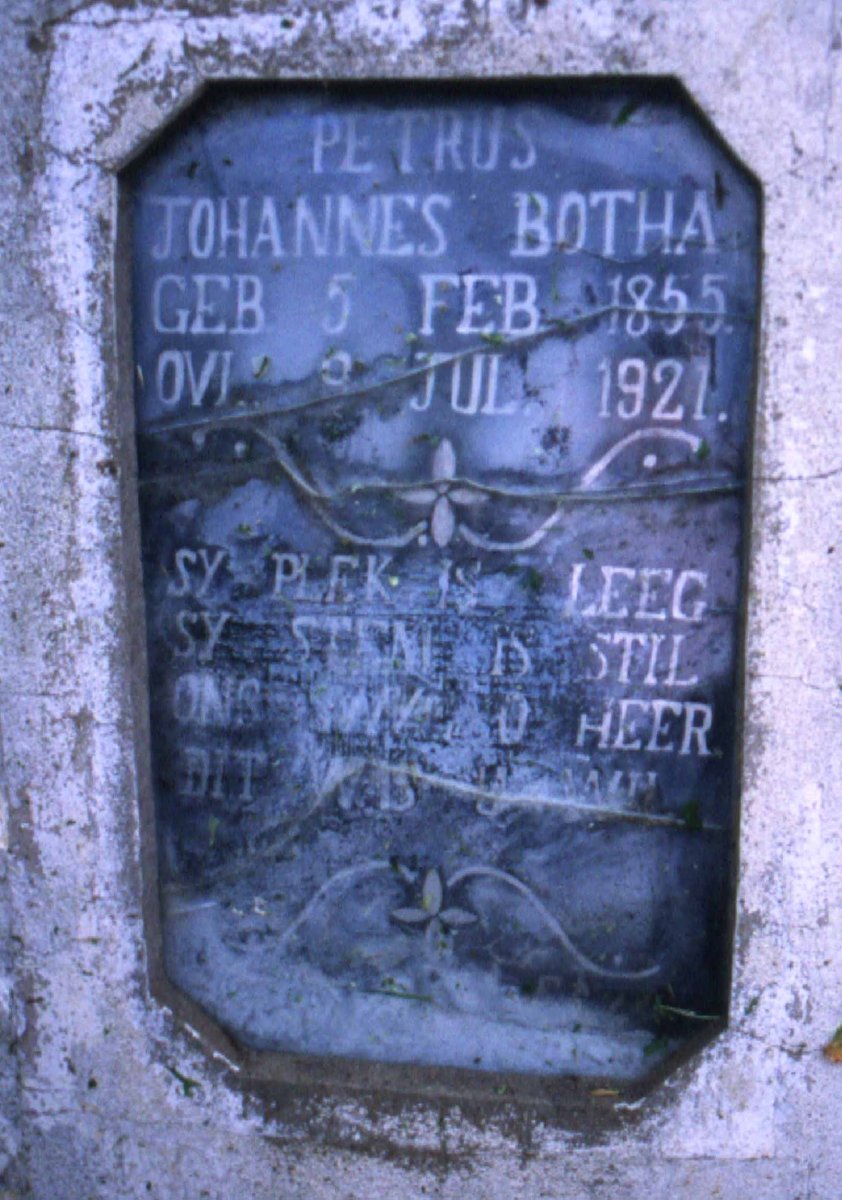 BOTHA Petrus Johannes 1855-1921