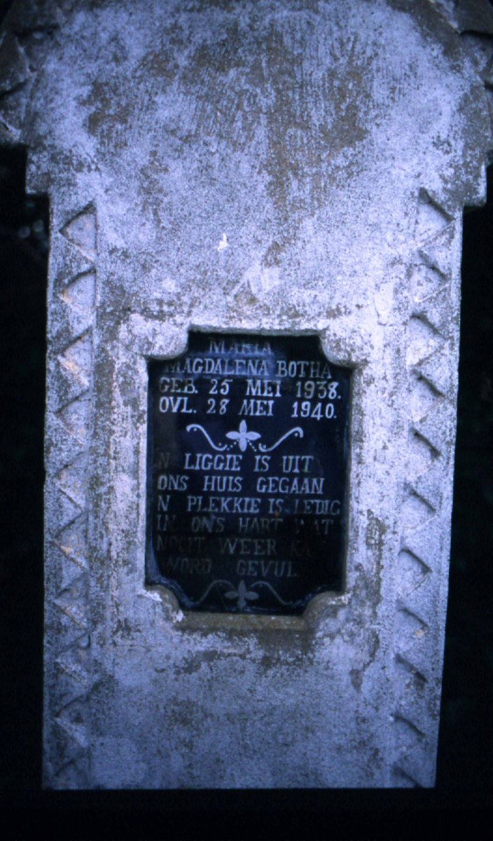 BOTHA Maria Magdalena 1938-1940