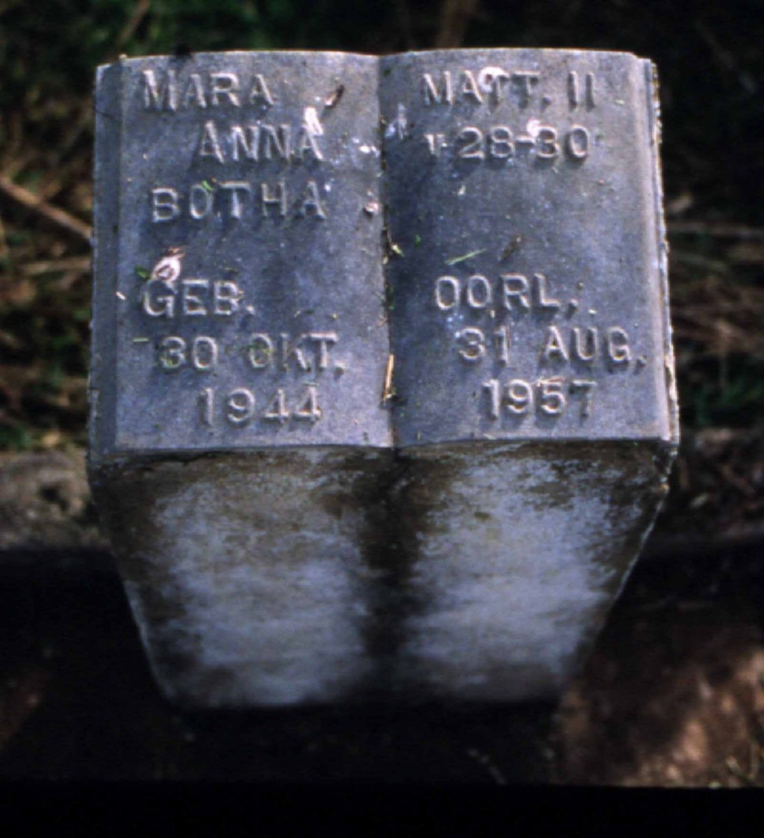BOTHA Mara Anna 1944-1957